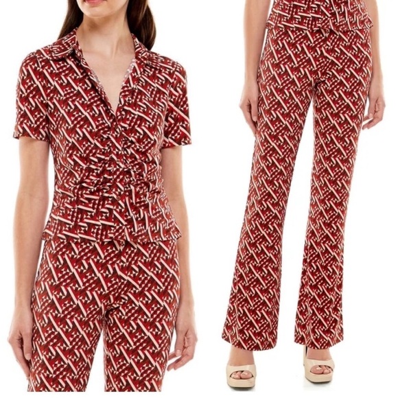 Red 2 piece pants set - Picture 5 of 5